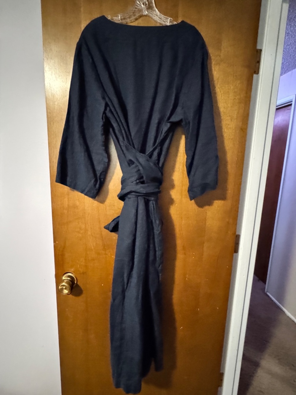 Linen belted dress XXXL Never worn - Picture 2 of 5